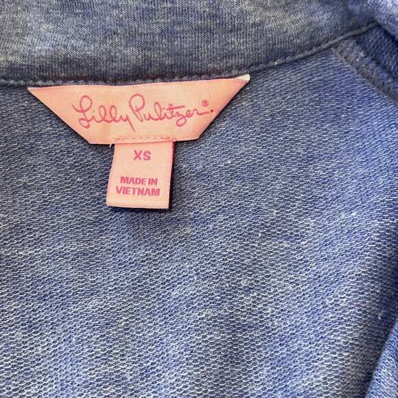 Lilly Pulitzer Popover Lattice Print Sleeve Blue XS - Picture 4 of 5